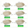 Bagasse-Style Molded Fiber U Box Food Container