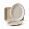 Bagasse-Style Round and Compartment Plates for Catering Bagasse-Style Round and Compartment Plates for Catering