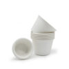 Bagasse-Style Sauce Cup with Fitted Lid for Condiments