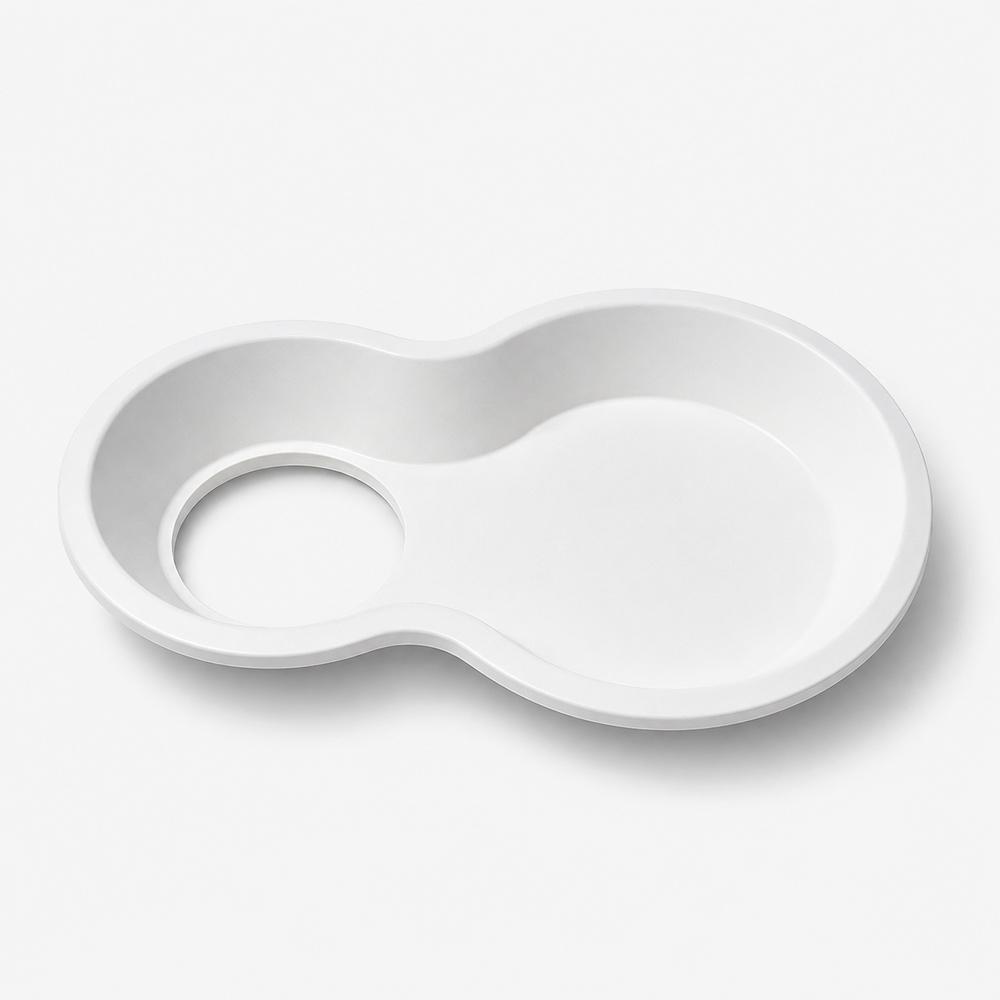 Bagasse-Style Tray with Cup Holder for Snack Meals