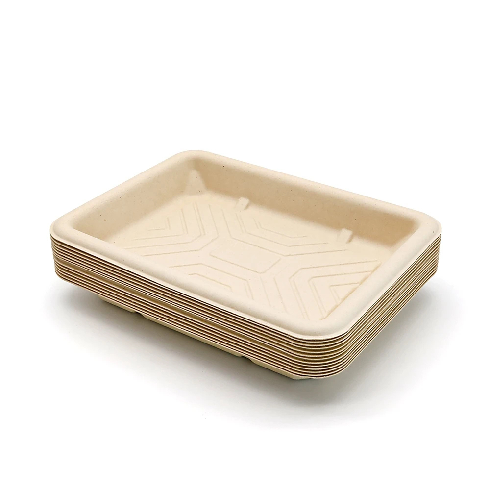 Bagasse Tray for Deli, Meat, and Produce Display