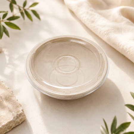 Bagasse bowl with lid option for takeaway meals, salad bowls, and meal prep service