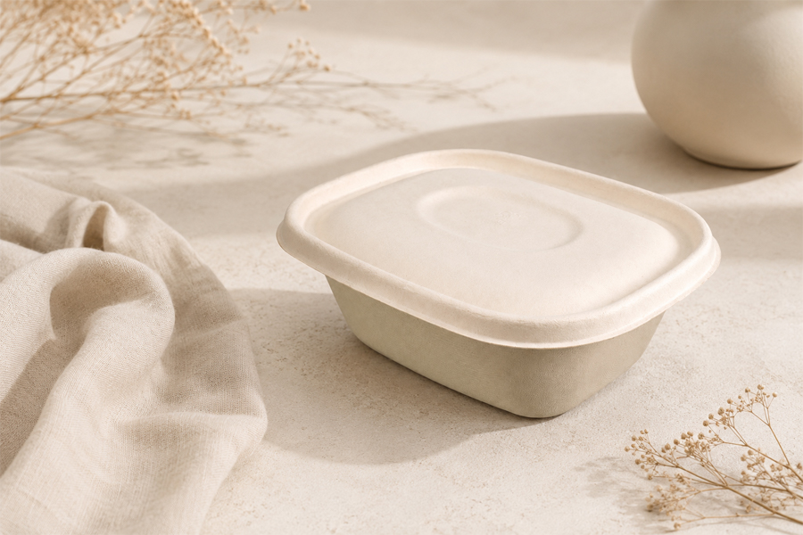 Bagasse disposable bowls for bulk restaurant supply and private label food packaging