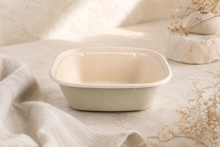 Bagasse disposable bowls for bulk restaurant supply and private label food packaging