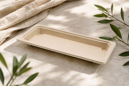 Bagasse tray for OEM food packaging supply