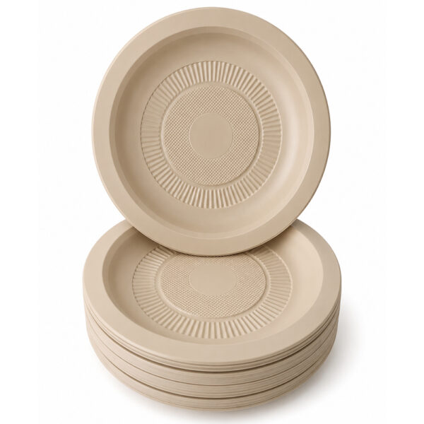 Bamboo Fiber Round Plate for Foodservice Meals