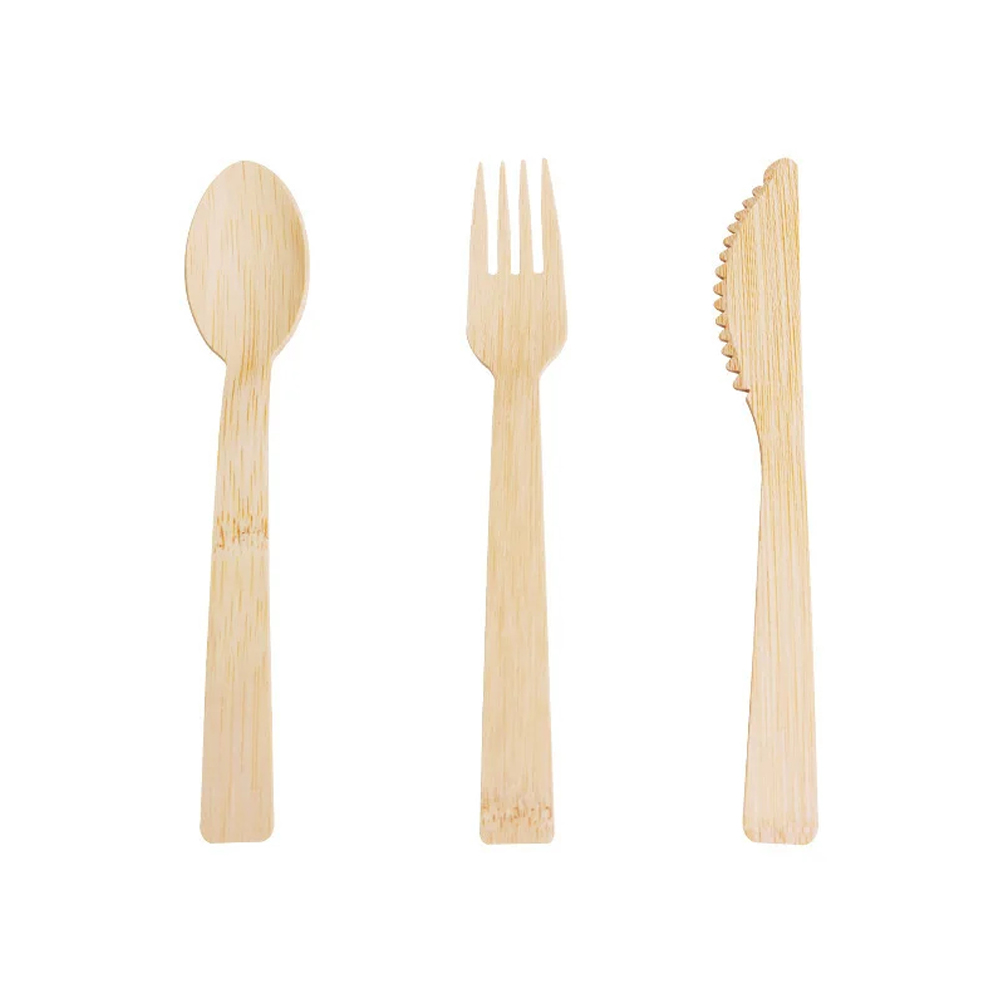 Bamboo-Style Cutlery Set for Foodservice Supply
