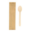 Bamboo-Style Spoon for Wrapped Foodservice Cutlery