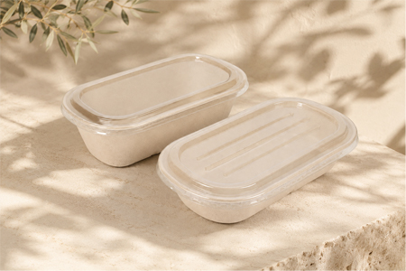 Biodegradable sugarcane bagasse food containers for wholesale supply