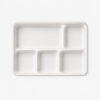 Compartment Bagasse-Style Tray with Lid for Meals