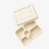 Compartment Bagasse-Style Tray with Lid for Meals