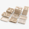 Compartment Bagasse-Style Tray with Lid for Meals