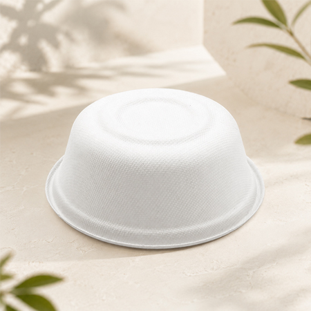 Compostable bagasse tableware bowls for catering, supermarkets, and foodservice distributors