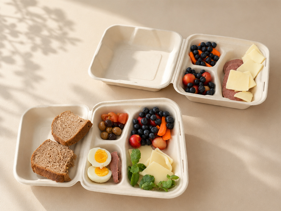 Custom Bagasse Tableware Logo, Mold, Color and Size Options