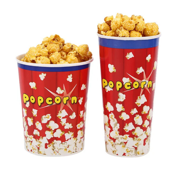 Custom Printed Paper Popcorn Buckets for Cinema Snacks Custom Printed Paper Popcorn Buckets for Cinema Snacks