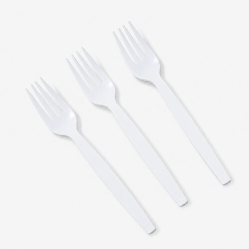 Disposable Forks 6.5 Inch White for Catering