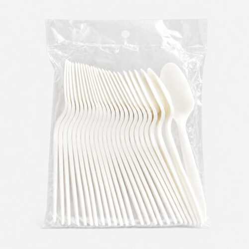 Disposable Spoon with Cornstarch-Based 6 Inch Design