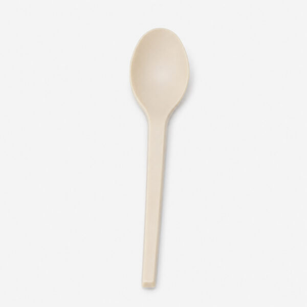 Disposable Spoon with White Plastic-Style Finish