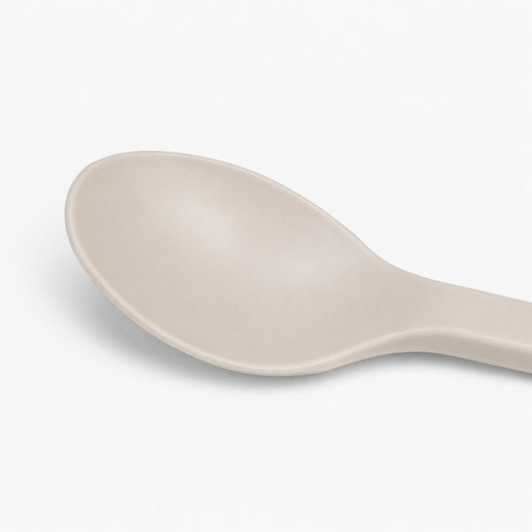 Disposable Spoon with White Plastic-Style Finish