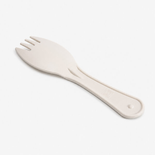 Disposable Spork with Smooth Ivory Finish