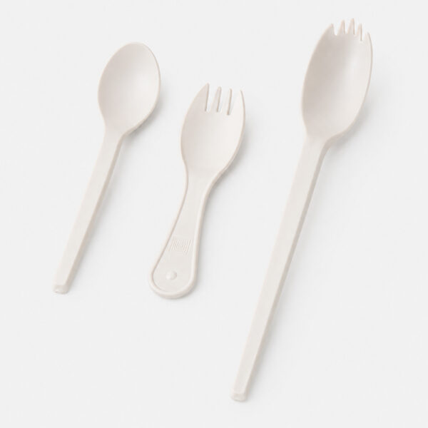 Disposable Spork with Smooth Ivory Finish