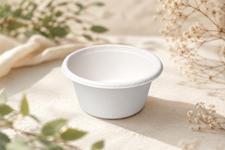 Disposable bagasse sauce cups with lids for wholesale foodservice supply