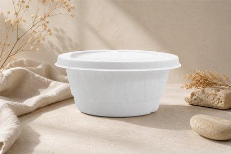 Eco-friendly disposable sugarcane bowls for restaurants, meal prep, and takeaway service