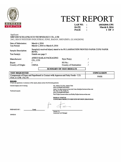 FDA Certificate