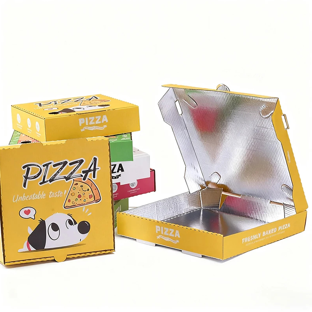 Foil-Lined Paper Pizza Box for Takeaway Delivery
