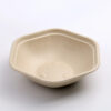 Hexagonal Bagasse-Style Bowl with Clear Lid Hexagonal Bagasse-Style Bowl with Clear Lid