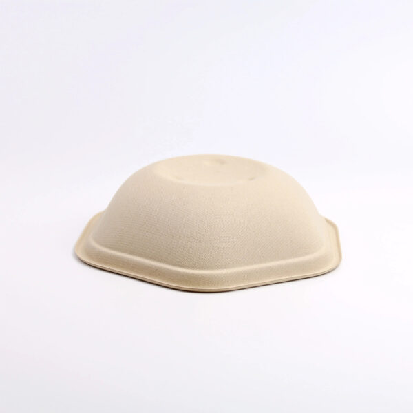 Hexagonal Bagasse-Style Bowl with Clear Lid Hexagonal Bagasse-Style Bowl with Clear Lid