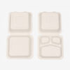 Hinged Bagasse Clamshell Boxes for Meal Packing Hinged Bagasse Clamshell Boxes for Meal Packing
