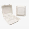 Hinged Bagasse Clamshell Boxes for Meal Packing Hinged Bagasse Clamshell Boxes for Meal Packing