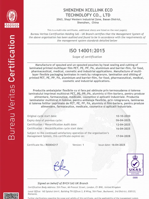 ISO14001 Certificate