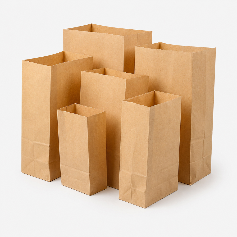 Kraft Paper Bags for Takeout Bakery Food Packaging