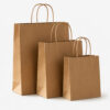 Kraft Paper Bags with Twisted Handles for Takeaway