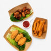 Kraft Paper Boat Food Tray for Takeaway Snack Service Use