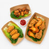Kraft Paper Boat Food Tray for Takeaway Snack Service Use