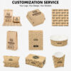 Kraft Paper Burger Box with Custom Print