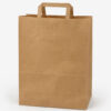 Kraft Paper Carry Bags with Flat Handles for Takeout Kraft Paper Carry Bags with Flat Handles for Takeout
