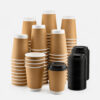 Kraft Paper Coffee Cups for Takeaway Beverage Packaging Kraft Paper Coffee Cups for Takeaway Beverage Packaging