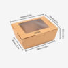 Kraft Paper Food Box with Clear Window for Takeaway