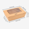 Kraft Paper Food Box with Clear Window for Takeaway