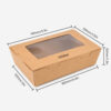 Kraft Paper Food Box with Clear Window for Takeaway