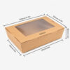 Kraft Paper Food Box with Clear Window for Takeaway