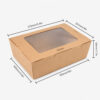 Kraft Paper Food Box with Clear Window for Takeaway