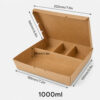 Kraft Paper Food Box with Divider and Hinged Lid Kraft Paper Food Box with Divider and Hinged Lid