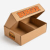 Kraft Paper Food Box with Folded Lid for Burgers