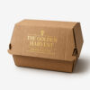 Kraft Paper Food Box with Folded Lid for Burgers