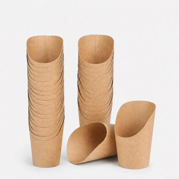 Kraft Paper Fry Cups for Snacks and Takeaway Food Kraft Paper Fry Cups for Snacks and Takeaway Food